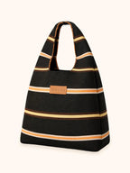 Me Fui Maxi Bag Black Rigata