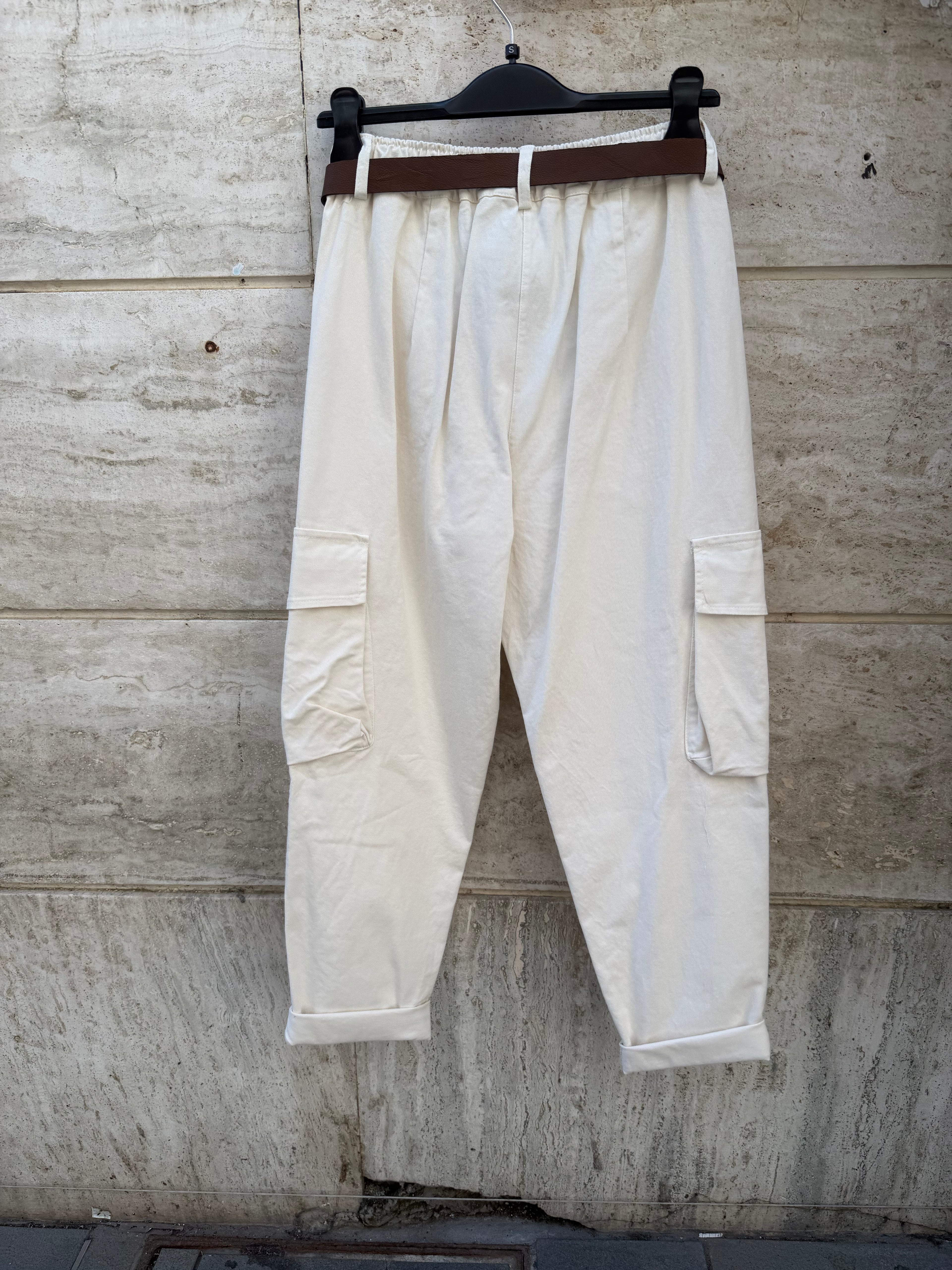 Pantalone con elastico con tasconi